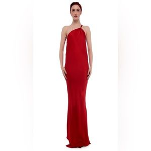 Norma Kamali One Shoulder Bias Gown